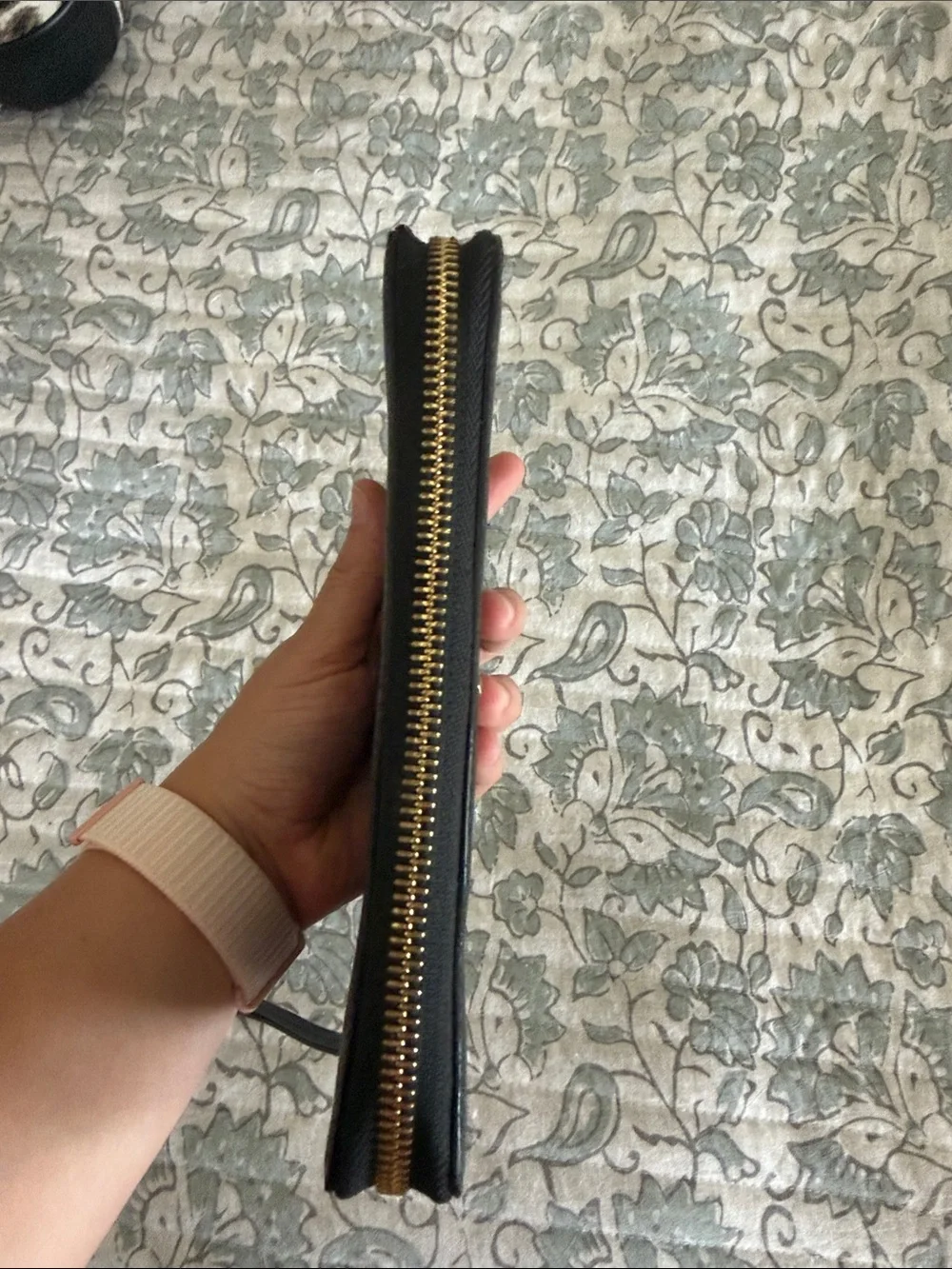 kate spade Black Saffiano Zip Wristlet Clutch